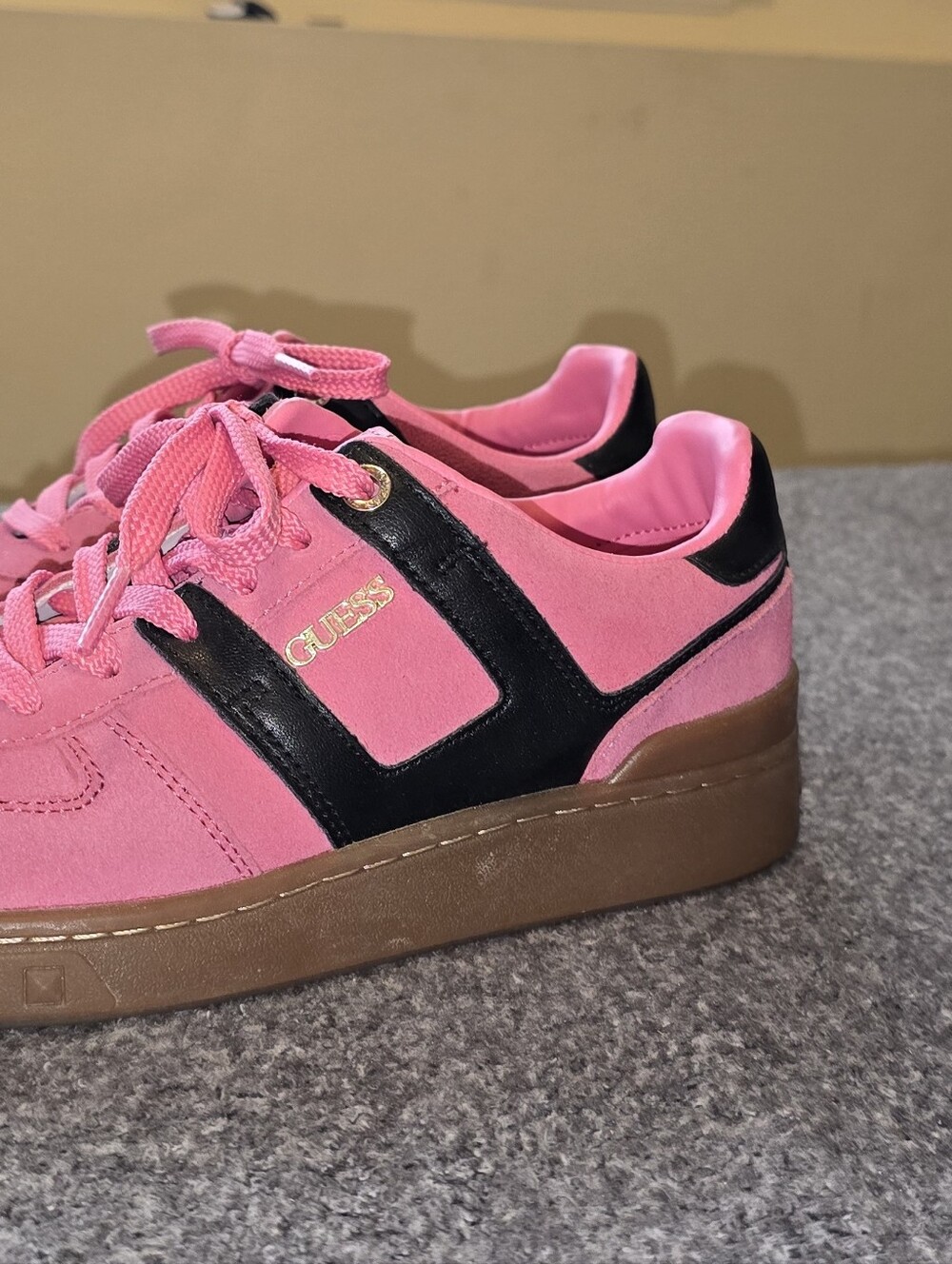 GUESS Pink Suede Sneakers - Picture 3 of 6